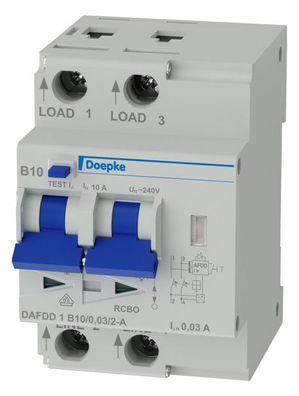 1St. Doepke 09961102 DAFDD 1 B10/0,03/2-A, Brandschutzschalter 2p, 10 A, 0.03 A, B-Ch
