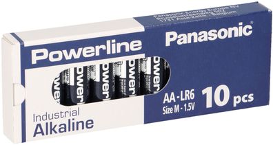 10x MIGNON AA LR6 MN1500 Batterie Panasonic Powerline Industrial 3133mAh 10er Pack