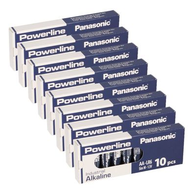 80x MIGNON AA LR6 MN1500 Batterie Panasonic Powerline Industrial 3133mAh