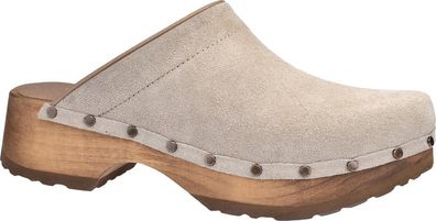 Sanita Damen Clog Wood-Cho Chunky Open Beige