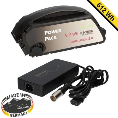 Set E-Bike Akku Ersatzakku Power Pack 17 Ah 612 Wh 36V Bosch Classic Unterrohr