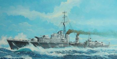 Trumpeter 1:700 5758 Tribal-class destroyer HMS Zulu (F18)'41