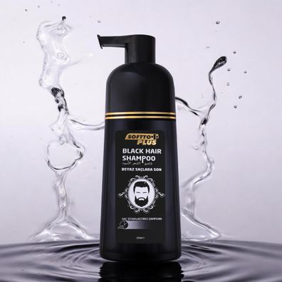 Softto+ Black Hair Shampoo, Abdeckung weißer&grauer Haare