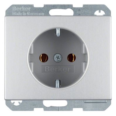 1St. Berker 47157003 Steckdose K.5 mit Schraub-Liftklemmen K.5 Aluminium eloxiert