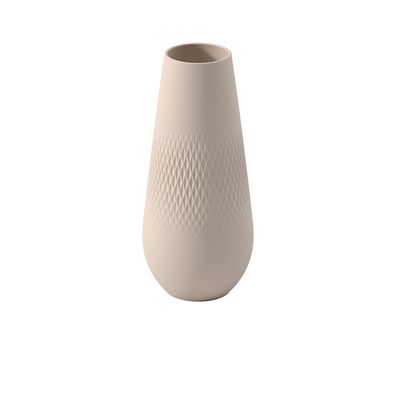 Villeroy & Boch Manufacture Collier beige Vase Carré hoch Premium Porcelain beige
