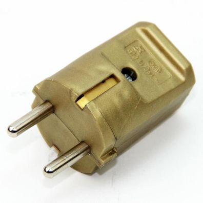 Schutzkontakt-Stecker gold 250V/16A