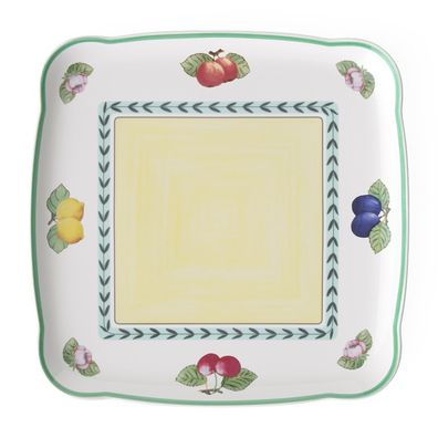 Villeroy & Boch Charm & Breakfast French Garden Platte quadratisch Premium Porcela