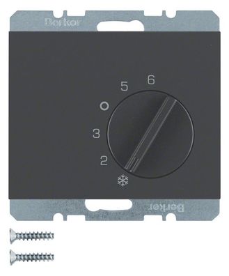 1St. Berker 20267106 Temperaturregler mit Wechsler und Zentralstück K.1 anthrazit mat
