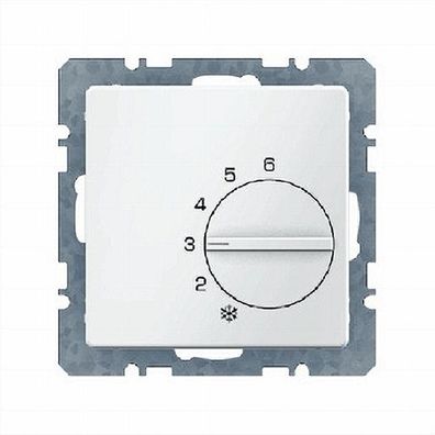 1St. Berker 20266089 Temperaturregler mit Wechsler und Zentralstück Q.1/Q.3 polarweiß