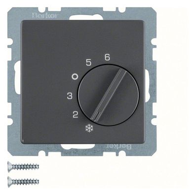 1St. Berker 20266086 Temperaturregler mit Wechsler und Zentralstück Q.1/Q.3 anthrazit