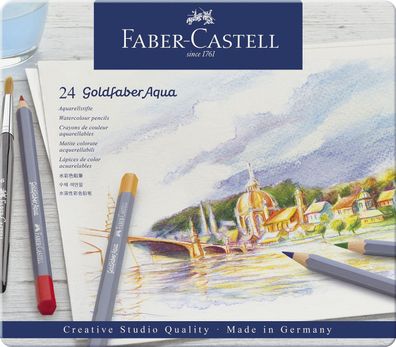 FaberCastell 114624 Goldfaber Aqua Aquarellstift - 24er Metalletui(S)