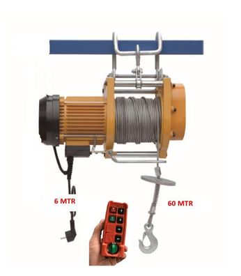 Elektrische Seilwinde Hebezug Seilzug mit Funkfernbedienung 230V 250kg 60m