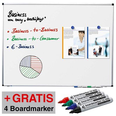 Legamaster 7-P102048 Whiteboard Premium 100,0 x 75,0 cm spezialbeschichteter Stahl