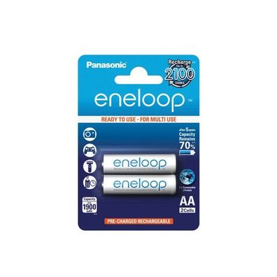 Panasonic - eneloop - BK-3MCCE/2BE - Mignon AA - 1,2 Volt 2000mAh Ni-MH - 2er Blister