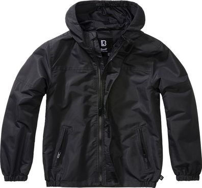 Brandit Kinder Jacke Kids Summerwindbreaker Frontzip Black