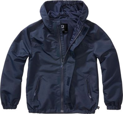 Brandit Kinder Jacke Kids Summerwindbreaker Frontzip Navy