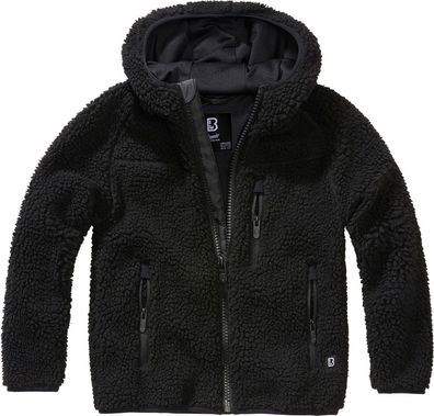 Brandit Kinder Jacke Kids Teddyfleecejacket, Hood Black