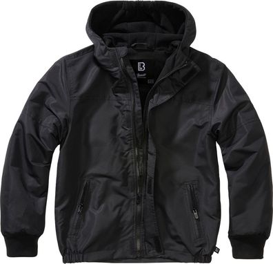 Brandit Kinder Jacke Kids Windbreaker Frontzip Black