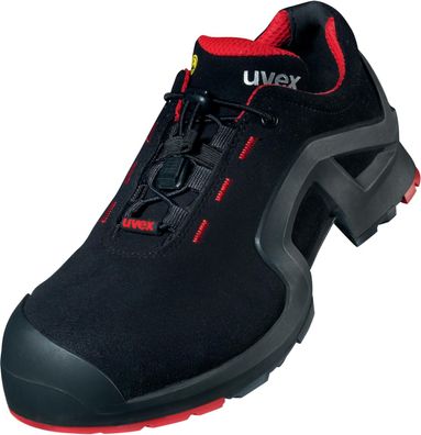 Uvex 1 Support Halbschuhe S3 85162 Schwarz, Rot (85162)