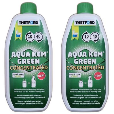 27,27EUR/1l 2 x Thetford Aqua Kem Green 750ml Konzentrat Sanitärflüssigkeit