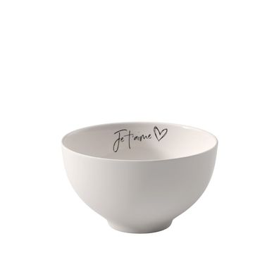 Villeroy & Boch Statement Bol Je t'aime Premium Porcelain weiß, chwarz 1016216252