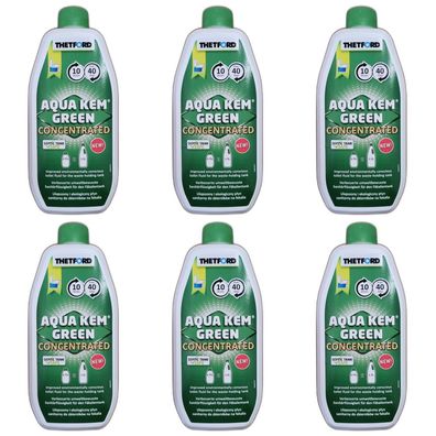 25,13EUR/1l 6 x Thetford Aqua Kem Green 750ml Konzentrat Sanitärflüssigkeit