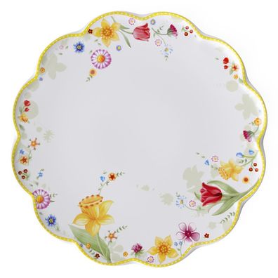 Villeroy & Boch Spring Awakening Tortenplatte Premium Porcelain gelb, rün 1486382200