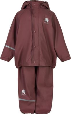 CeLaVi Kinder Regenset Basic Rainwear Set Solid PU Rose Brown