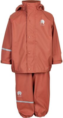 Celavi Kinder Regenset Basic Rainwear Set Solid PU Redwood