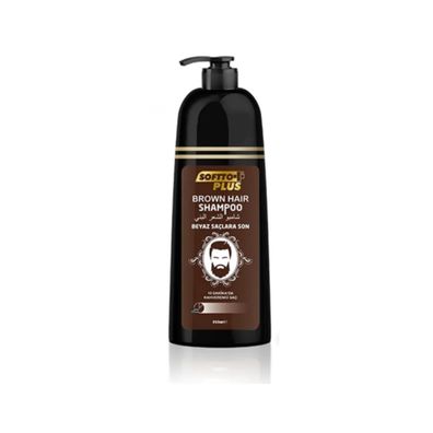 Softto+Plus Brown Hair Shampoo, Abdeckung weißer&grauer Haare