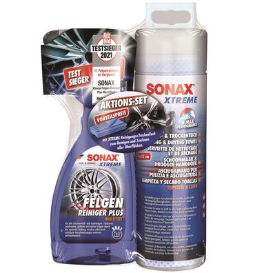 Sonax XTREME Felgen-Reiniger Spray + Trockentuch Alufelgen-Reiniger Reinigung