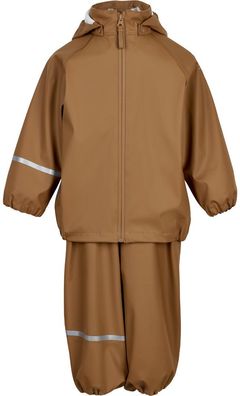 Celavi Kinder Regenset Basic Rainwear Set -Recycle Pu Rubber Brown