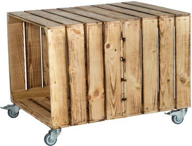 Wohnzimmertisch Obstkistentisch Beistelltisch Terrassentisch Johanna geflammt