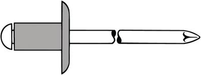 Blindniet Nietschaft dxl 5,0x12,0mm K14 Alu/Stahl 250 St. GESIPA