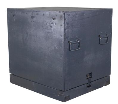 Transportbox grau gross Couchtisch, ablagetisch Truhe Hocker Tisch Aufbwahrungstru