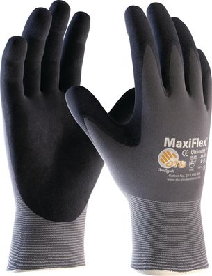 Handschuhe MaxiFlex Ultimate 34-874 Gr.7 grau/schwarz Nyl.m. Nitril EN 388 Kat. II