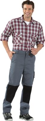 Bundhose Canvas 320 Gr.48 grau/schwarz PLANAM