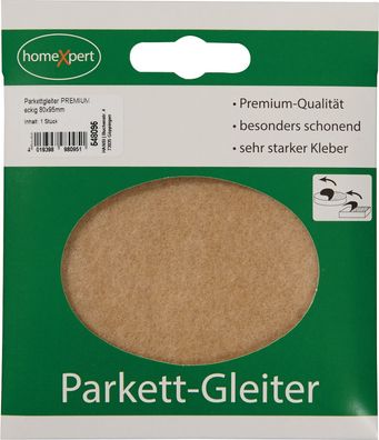 Parkettgleiter Premium 80 x 95mm Filz natur eck. selbstkl