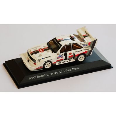 Audi Sport quattro S1 Pikes Peak Modellauto 1:43 Miniatur Modell weiß A5-5806