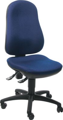 Bürodrehstuhl m. Permanentkontakt royalblau 420-550mm o. Lehnen Trgf.110kg Topstar