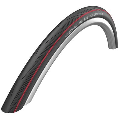 Schwalbe LUGANO II Falt 28Zoll 25-622 K-Guard Silica schwarz mit roter linie