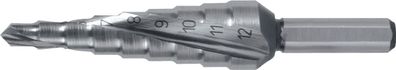 Stufenbohrer Bohrber.4-12mm HSS-Co5 Spiralnut Z.2 Stufen 9 RUKO