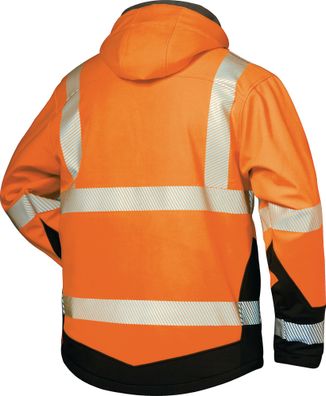 Warnschutz-Softshelljacke Lukas Gr. XXL orange/schwarz ELYSEE