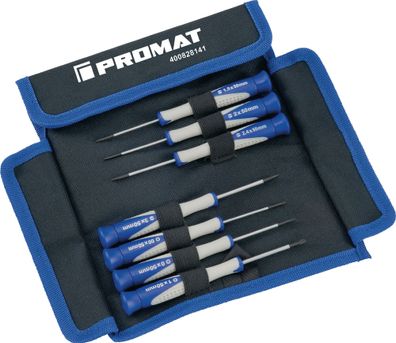 Feinmechanikerschraubendrehersatz 7tlg. Schlitz/PH PROMAT
