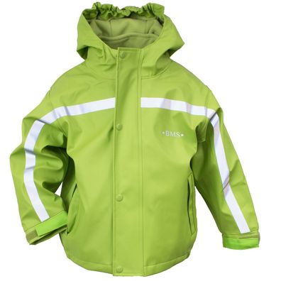 BMS Kinder Regenjacke Antarctic Softskin Buddeljacke Limette