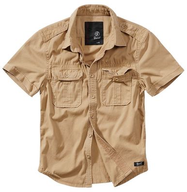 Brandit Hemd Vintage Shirt Shortsleeve in Camel