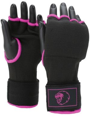 Super Pro Combat Gear Innenhandschuhe mit Bandage Schwarz/Rosa