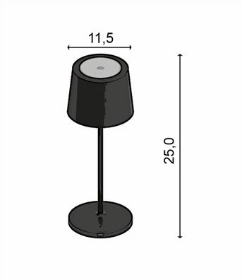 Mobilux SUNNY XS Akku Outdoor Tischleuchte weiß LED 2700K CRI98 IP54 inkl. Wireles