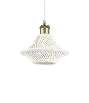 Ideal Lux LUGANO SP1 D21 Pendelleuchte mit E27 Fassungen Struktur Keramik klassisc