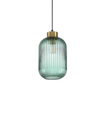 Ideal Lux MINT-1 SP1 Pendelleuchte mit E27 Fassung Struktur Grün Landhausstil